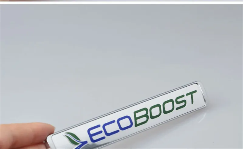 【. 20 шт. автомобильный Стайлинг 14*2,2 см Металл ECOBOOST Эмблема для багажника значок боковые логотипы наклейки на тело автомобиля