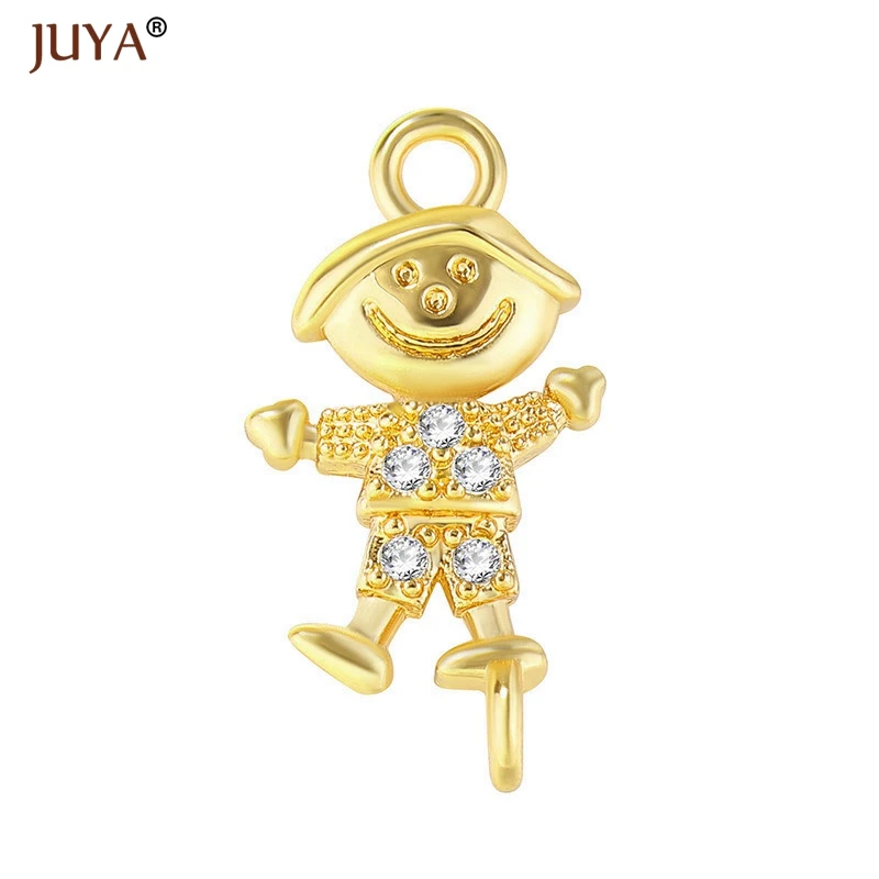 Copper Zircon Lovely Baby Kids Kawaii Boys Girls Mama Connectors Foot Pendant Pacifier Charm For Jewelry Making DIY Gift For Mom - Цвет: gold