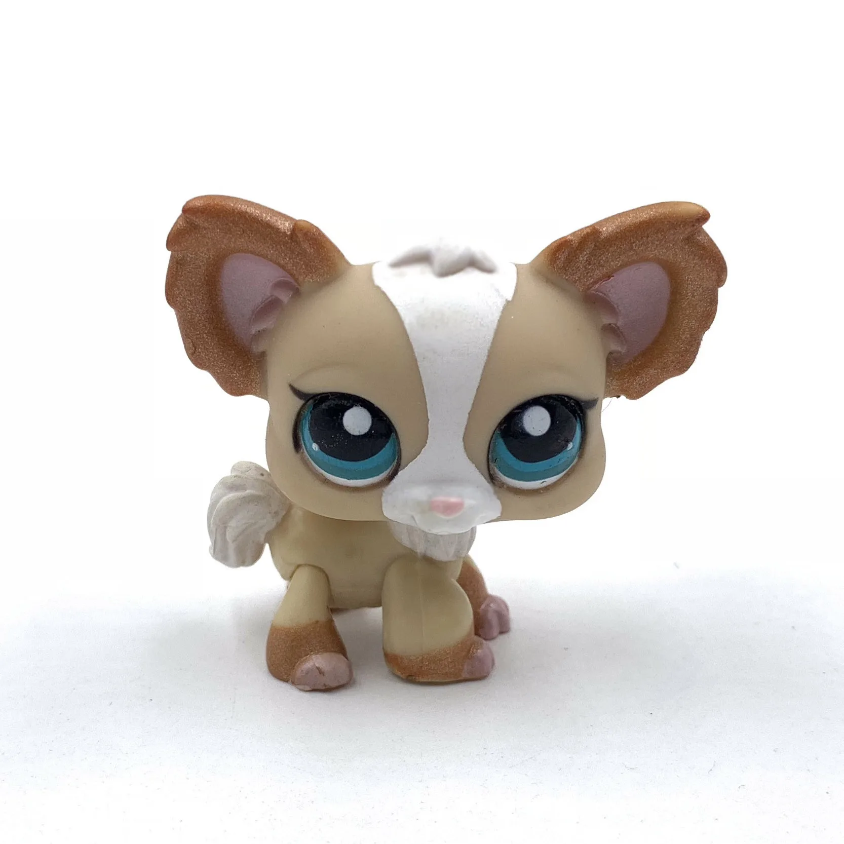 Игрушки для домашних животных YCHIHUAHUA Dog#1082 Желтая Собака с голубыми глазами старая оригинальная модель игрушки для детей Рождественский подарок