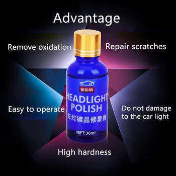 

30ML Car Headlight Repair Coating Solution Repair Kit Oxidation Rearview Coating Headlight Polishing Anti-scratch Liquid