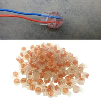 

2020 New 200pcs Wire Line UY2 K1 Terminal Block Connectors Scotchlok 0.4-0.7mm Butt For Telephone Network Cable No Grease