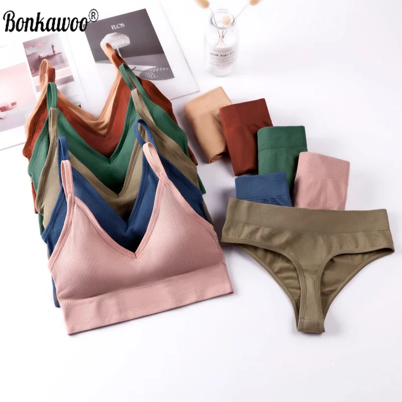 Сексуальное женское нижнее белье Bonkawoo бесшовные стринги Y2K хлопковые