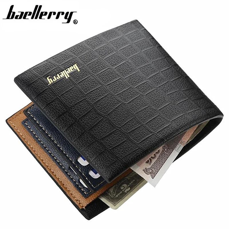 Новые мужские кошельки Baellerry с узором под крокодила брендовый дизайнерский