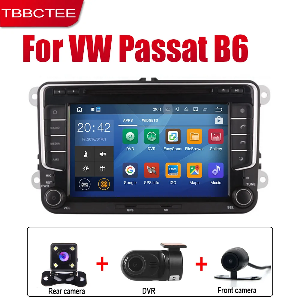 Extre Items TBBCTEE Авто Радио 2 Din Автомобильный dvd-плеер на основе Android для Volkswagen VW Passat B6 2005~ 2010 gps Навигация BT Wifi карта мультимедиа - Цвет: Extre Items