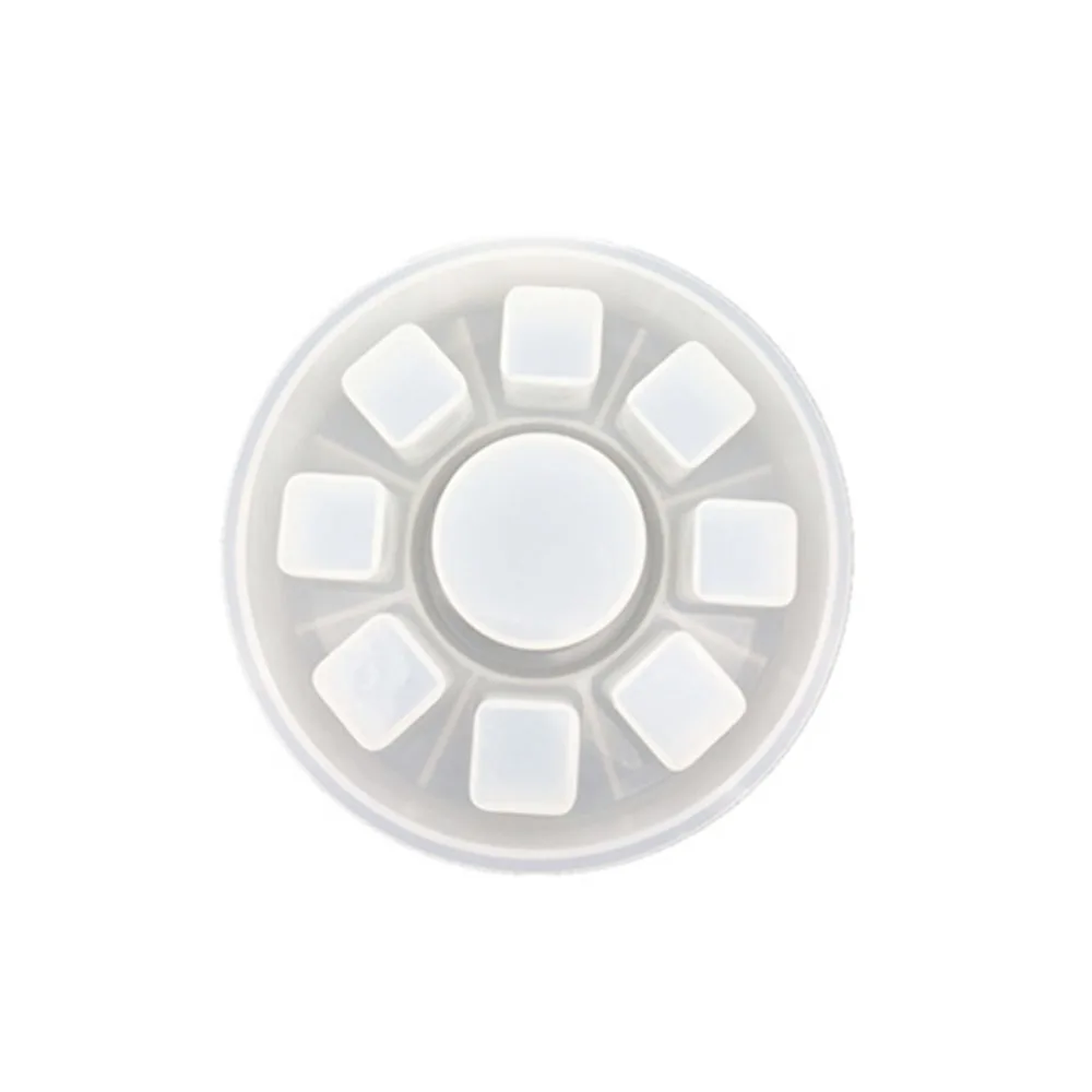 New DIY Lipstick Storage Box Crystal Epoxy Mold Square Square Round Handmade Mirror Jewelry Making Mould - Цвет: B
