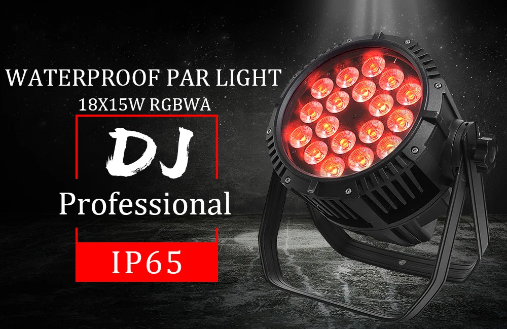 Открытый водонепроницаемый IP65 светодиодный сценический светильник DMX512 18x15 Вт RGBWA 5в1 светильник s для профессионального dj сцены свадьбы 2 шт./лот