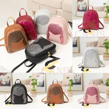 

Women Mini Backpack PU Leather Shoulder School Rucksack Ladies Girls Travel Bag