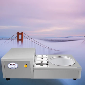 

Commercial desktop frying ice machine 220V desktop round frying pan ice cream machine commercial ice yogurt machine