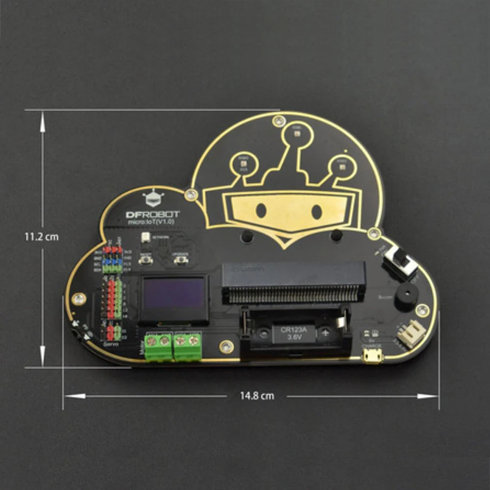 DFRobot micro: бит IoT Плата расширения с OLED экран 2 способ Мотор привод сервопривод WiFi зуммер поддержка makecode ум+ Питон