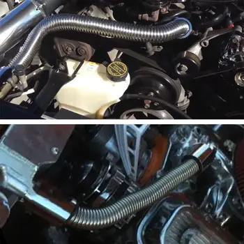 

Universal Flexible upper/lower car radiator hose kit and stainless steel with chrome-plated cap 28TB