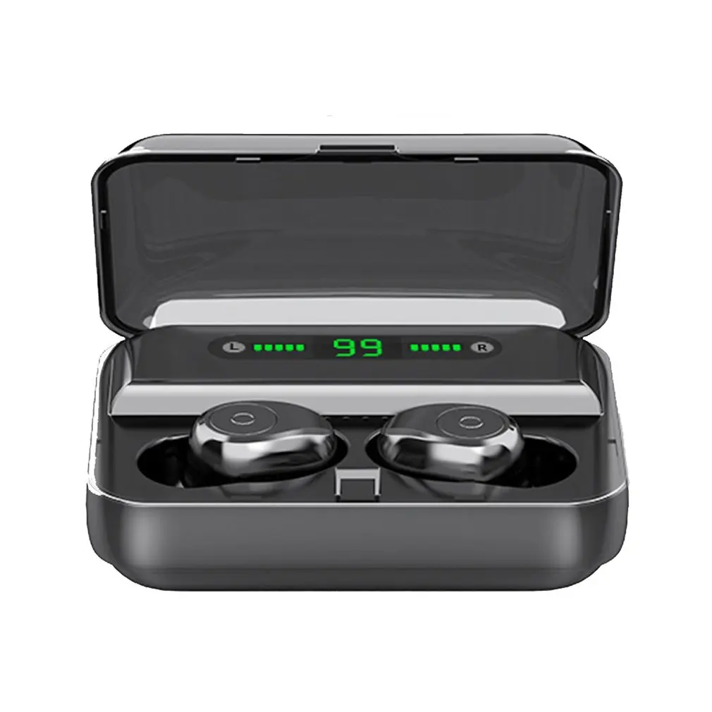 Wireless Earphones LED Twins Mini Earbuds Stereo Headset 1300MAH power display Earphone