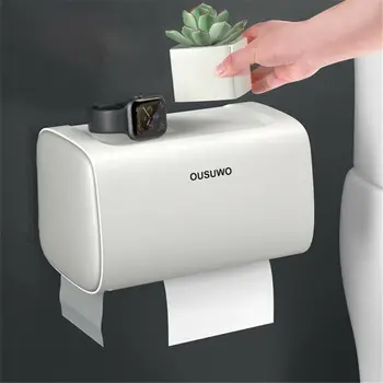 

Fast shipping Toilet Paper Holder Bathroom Roll Tissue Box Dispenser Rack Storage Wall Mount