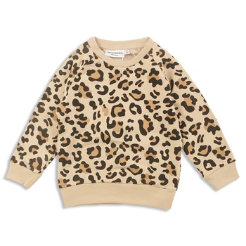 

Children leopard print Pattern Autumn Winter Outwear boys girls Sweatshirts for Kid Clothes Cotton Pullovers Long Sleeves Tshirt