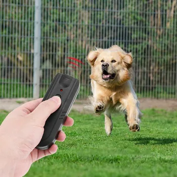 

Pet Dog Ultrasonic Trainer Training Device Dogs Control LED Security Night Patrol One Click Anti Barking Stop Bark Repeller