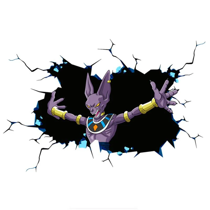 

15cm*13cm 3D Dragon Ball Z Super Anime Sticker Vinyl Japanese Anime Decals Car Stickers Laptop Car Accessories