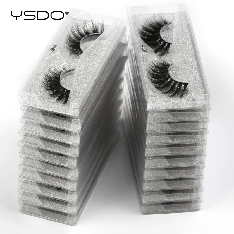 YSDO 20/30/40/50/100 Pairs Eyelashes Wholesale Fluffy 3D Mink Lashes Natural Long False Eyelashes Makeup Mink Eyelashes In Bulk YSDO 20/30/40/50/100 Pairs Eyelashes Wholesale Fluffy 3D Mink Lashes Natural Long False Eyelashes Makeup Mink Eyelashes In Bulk