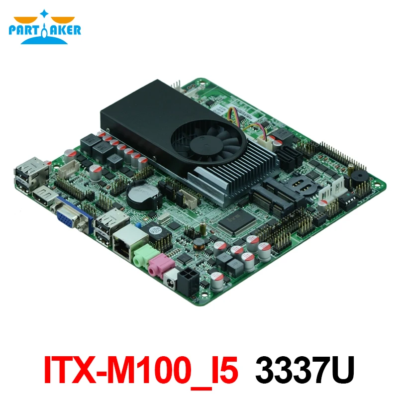 Причастником ITX-M100_I5 Intel Core i5 3337U Dual HD дисплей 3th Gen i5 Mini ITX форм-фактор DDR3 Win XP OS материнская плата