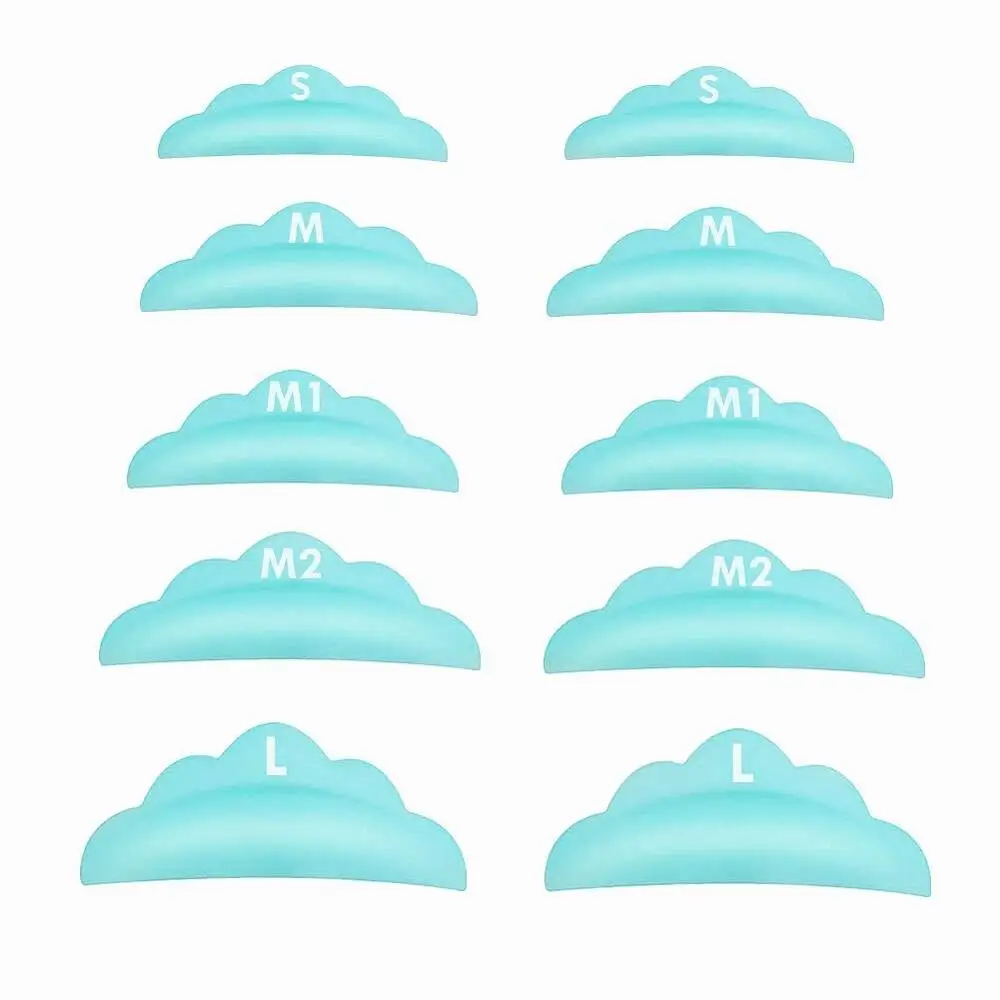 5Pairs Eyelashes Perming Rods Soft Silicone Eyelash Extension Lifting Pad Eye Lash Lift Curlers Curl Shields Pads with Y Brush eyelash curler eyelash accessories