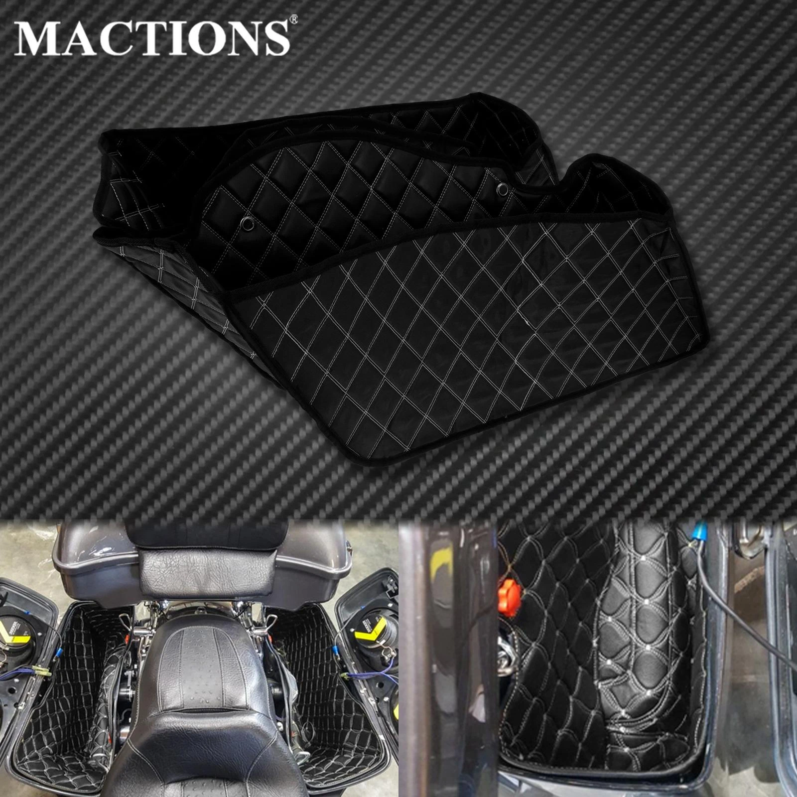 Motorcycle Saddlebag Insert Carpet Liner Thread Extended Bags For