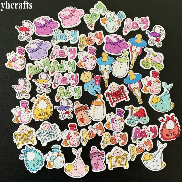 4sheets/78pcs Baby Scrapbook Stickers For Photo Albums Envelopes