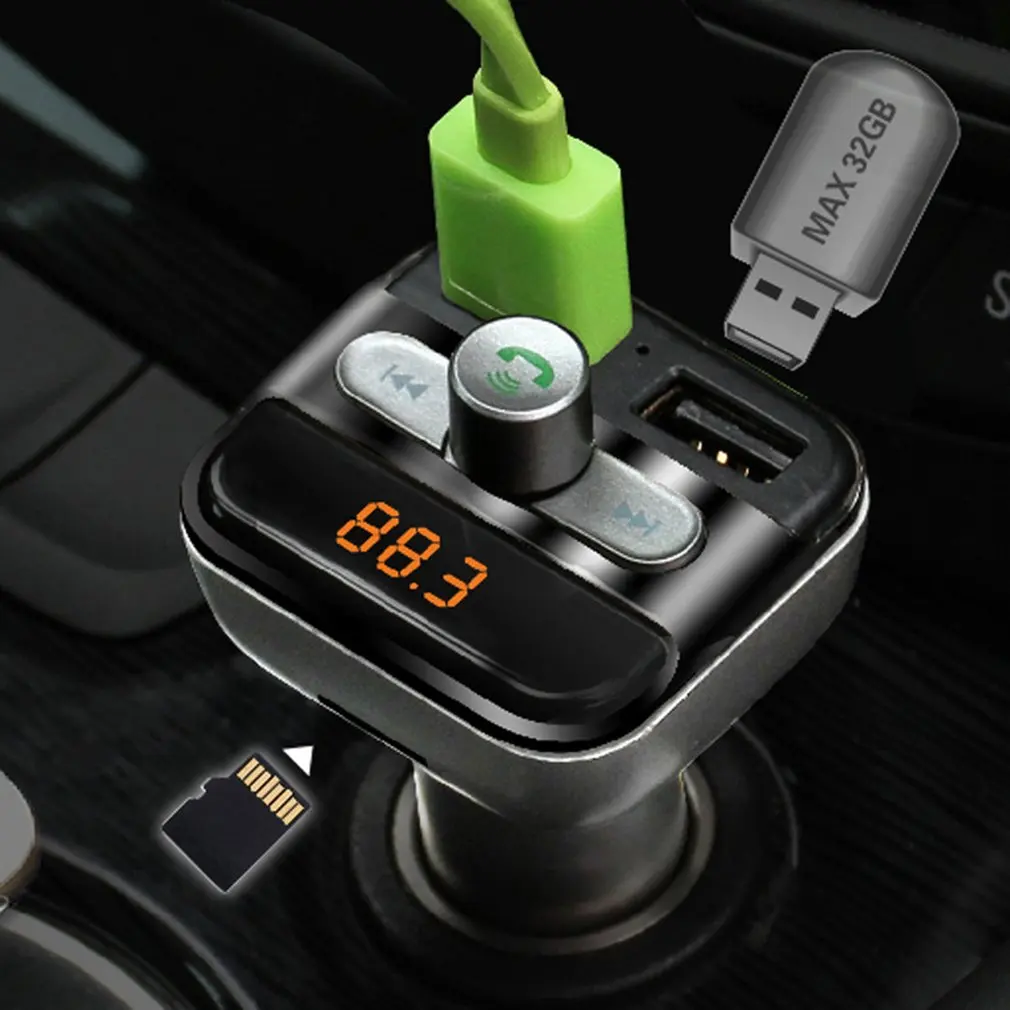 Портативный многофункциональный Bt20 Автомобильный MP3-плеер Hands-Free fm-передатчик двойной зарядное устройство USB tf-карта в Mp3
