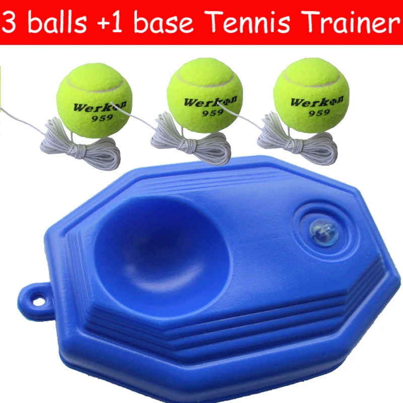 Tennis Trainer Set Practice Single Self-Study Training Base Tool Rebound 1/3Ball 