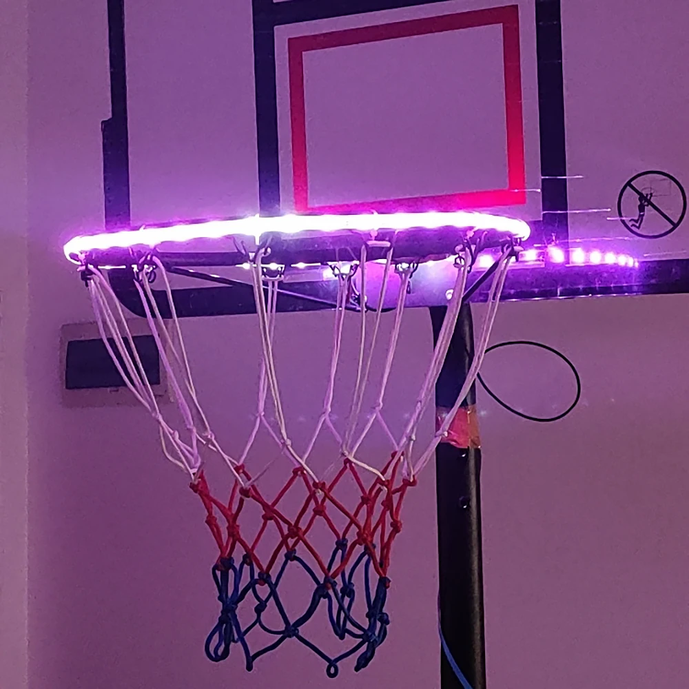 

Basket Hoop Solar Light IP65 200LM Playing At Night Lit Basketball Rim Attachment Helps You Shoot Hoops At Night LED Strip Lamp