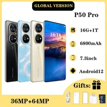 

Celular P50 Pro Global Version Qualcomm 888 16GB 1T Mobile Phone Android 12 Smartphone 7.3 Inch Face 4G 5G Cellphone Smart Phone
