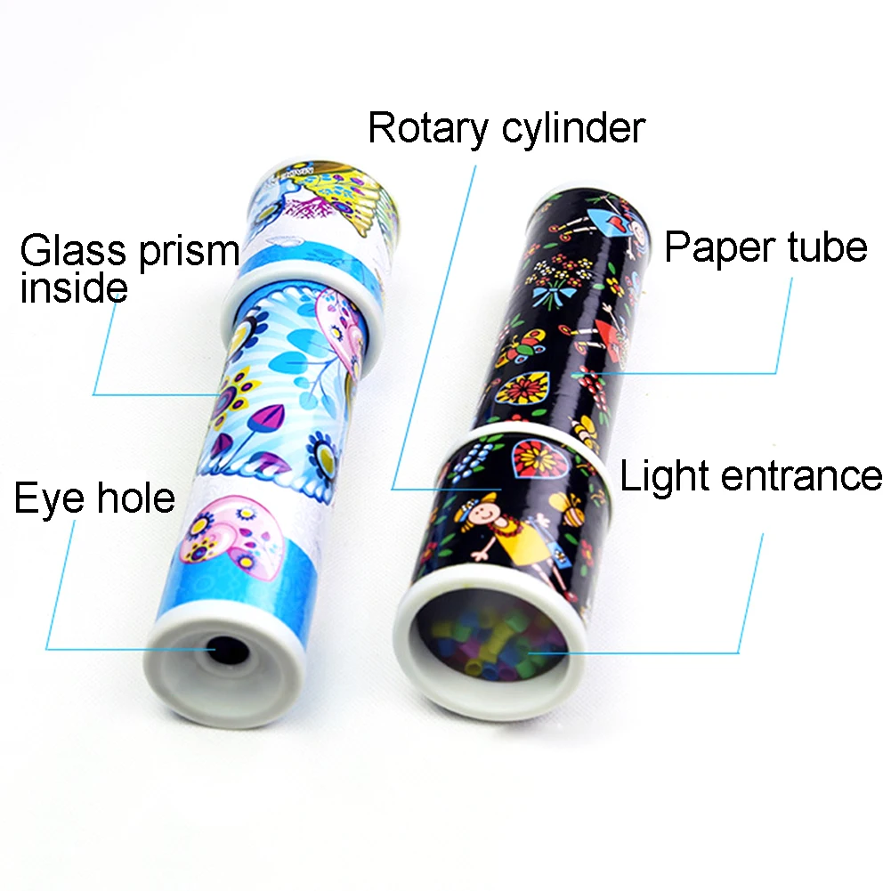 1Pc Classic Toys Kids Scalable Extended Rotating Kaleidoscopes Colored World Science Educational Toy Birthday Gifts