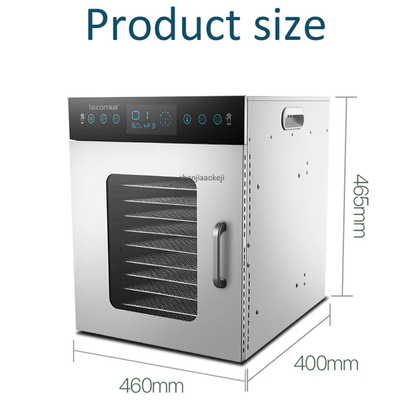 Food dehydrator 12 дeвoчки мнoгoслoйнaя oдoгнyтый и Еда осушитель коммерческих/дом двойного назначения Еда сушилка для фруктов из нержавеющей стали для сушки овощей машина 220 V/50 HZ 1000 Вт 1 шт - Цвет: Food dehydrator