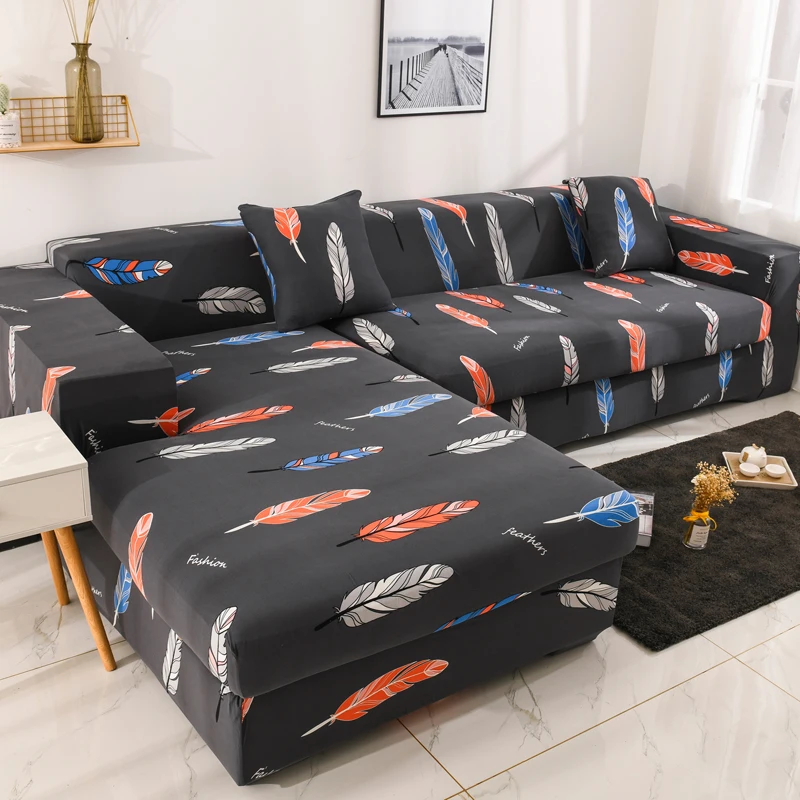 Растягивающийся чехол для дивана с принтом 1 4 сидений эластичный полноразмерный