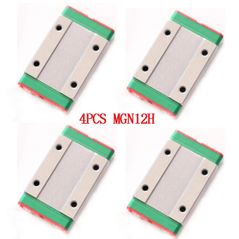 4Pcs MGN12H MGN12C Linear Guide Bearing Sliding Block 12mm Carriage Block Use With MGN12 Linear Guide For 3D Printer CNC Parts 3d stepper motor 3D Printer Parts & Accessories