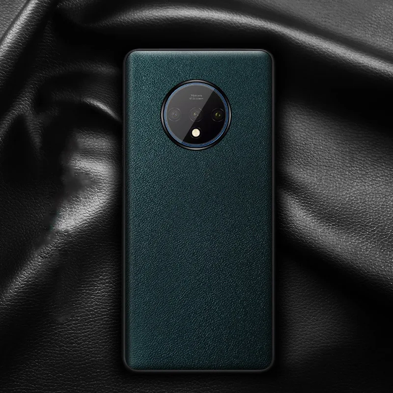 

Case for Oneplus 7t Leather Case Cover NAPPA Green Genuine Leather Protective Cover for One plus 7t pro Oneplus 7 7 pro