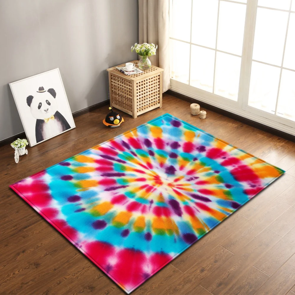 Fashion Tie Dye Printed Colorful Sofa Area Rug Corridor Kitchen Bedside  Rugs Bedroom Decor Floor Mat Carpets for Living Room|Carpet| - AliExpress