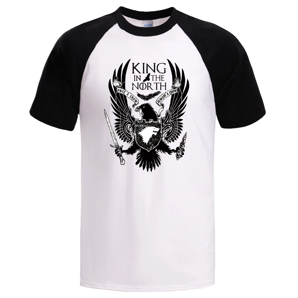 

Men Game Of Thrones Tshirt Raglan Summer House Stark T Shirt Male Short Sleeve Cotton Shirs Tops Tees Sportswear Hiphop Tshirts