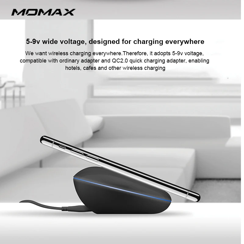 

MOMAX UD2 iosphoneX wireless charger ios 8 quick charge samsung S9+7edge universal note8+9 wireless base android 8plus universal