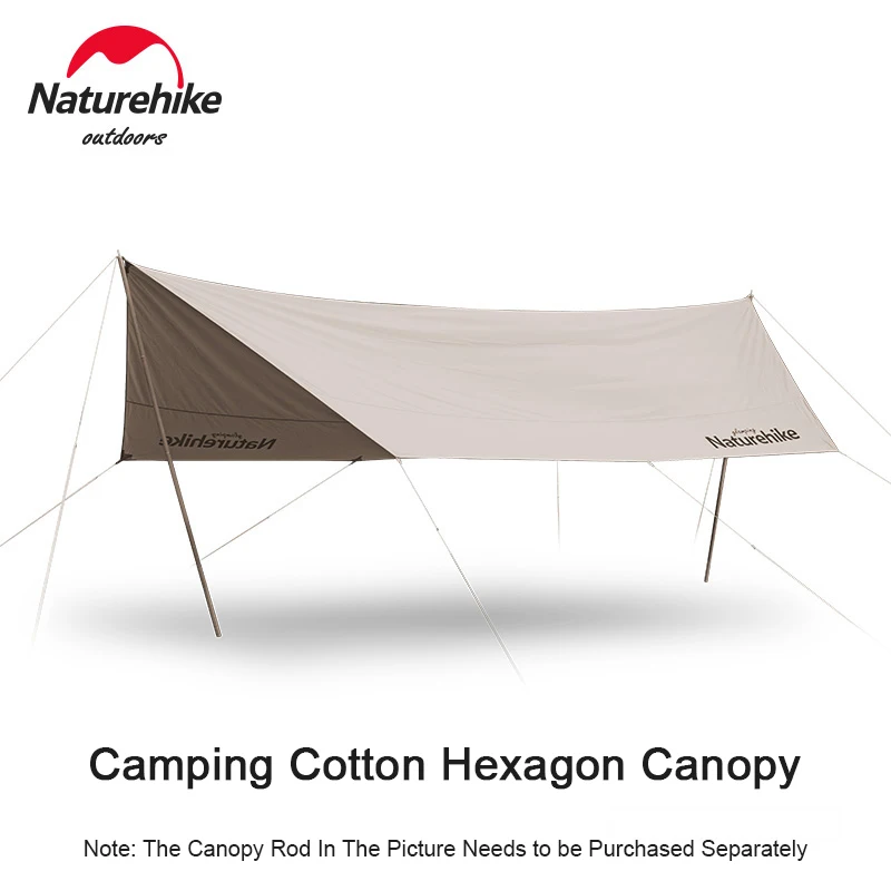 をnaturehikeキャンプ綿キャノピー六角形の屋外大日よけテント日焼けポータブル旅行ピクニックハイキングパーティー使用