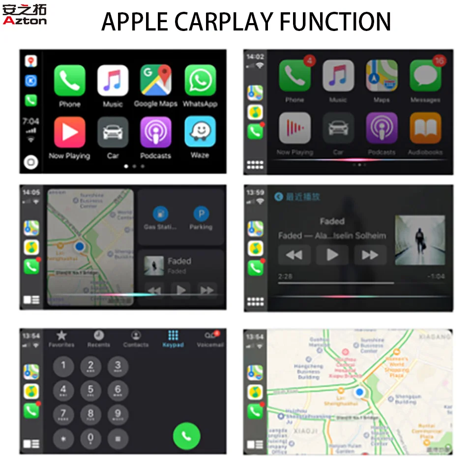 AZTON Plug and Play USB CarPlay Entertainment Android Gps Navigation Car AI Box Video Interface For Porsche Panamera 718  Macan