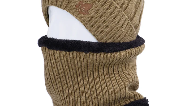 2019 кленовый лист, зимняя шапка, мужской шарф, комплект для мужчин и женщин, зимняя теплая хлопковая шапка, шарф, 2 предмета, плюс бархатная