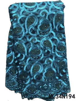 

BEAUTIFICAL African Net lace Beads Net Lace 5yards Lace Embroidery Fabric for Lady ML34N194