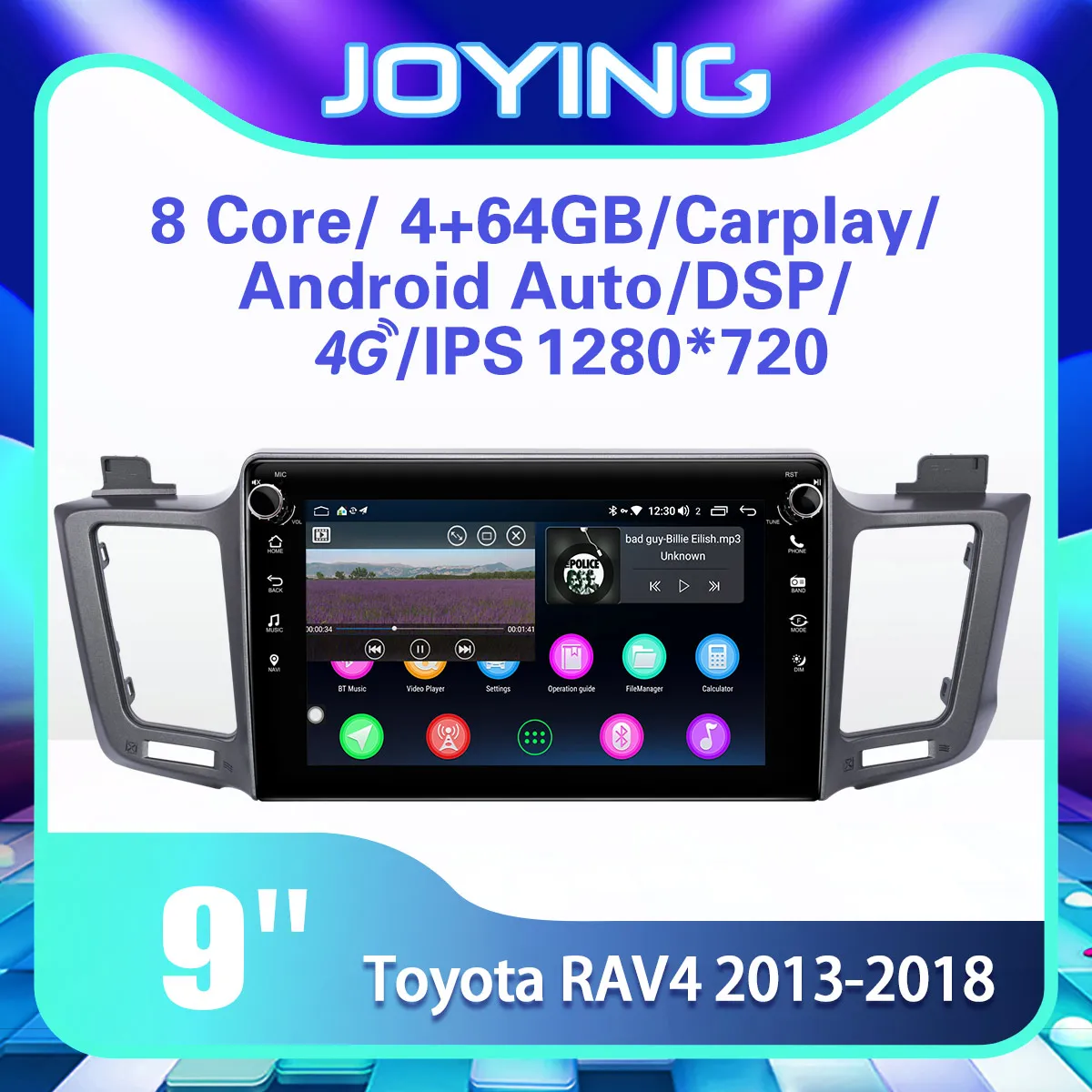 DSP Carplay 9 &quotAndroid 8 1 автомобильный стерео Мультимедийный радио плеер для Toyota RAV4 2013