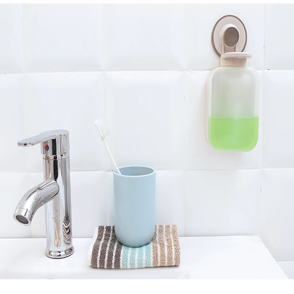 Дозаторы для мыла на присоске настенное крепление аксессуары для ванной комнаты пластиковое моющее средство диспенсеры для шампуней двойная ручная кухонная бутылка для мыла