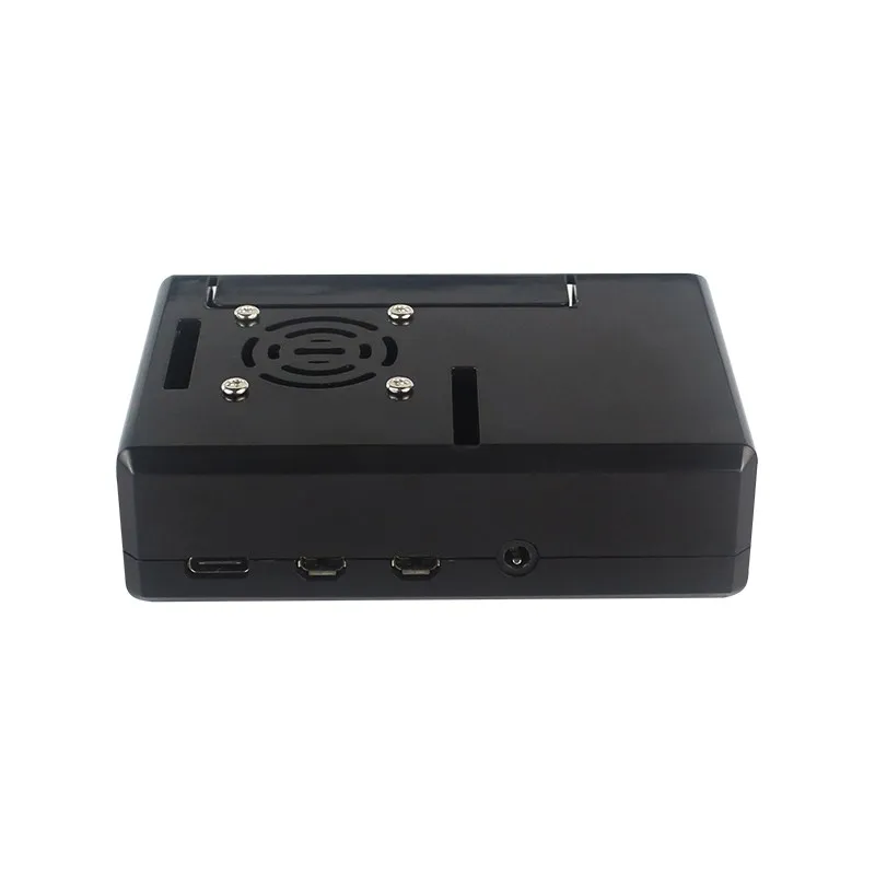 ABS-Gehäuse für Raspberry Pi 4, Modell B, schwarze transparente Kunststoffschale, abnehmbare GPIO-Abdeckung mit Lüfter für Raspberry Pi 4B – Detail 7