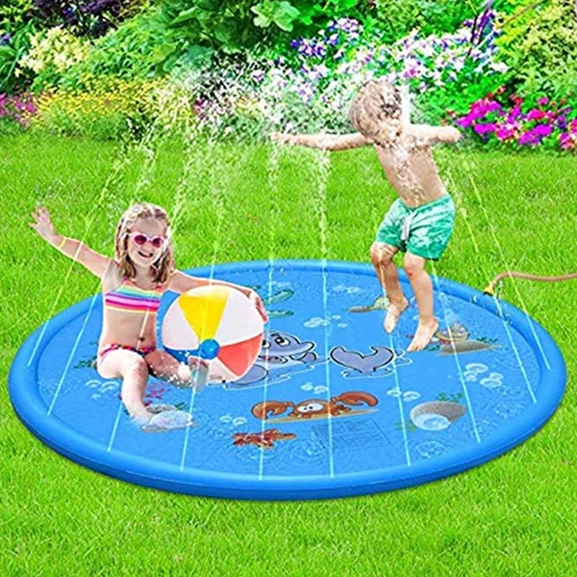 170cm Children Play Water Mat Outdoor Game Toy Lawn for Children Summer Pool Kids Games Fun Spray Water Cushion Mat Toys 4