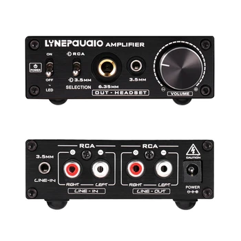 

Lynepauaio Headphone Signal Amplifier 2 Input 3 Out Audio Switch Front Stereo Signal Amplifier With Volume Adjustment Speaker Si