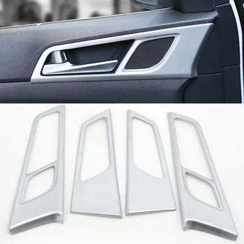 

4*Door Handle & Bezel Assembly Car Interior Side Door Handle Bowl Panel Cover Trim For Tucson 2015-2019