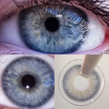 2 sztuk para kolorowe soczewki kontaktowe do oczu kolorowe kosmetyczne brązowe niebieskie kółko kontakty tanie tanio JeweLens CN (pochodzenie) HEMA Piękna źrenica 0 04-0 06 mm 14mm Iris Dwa kawałki 8 6mm Yearly