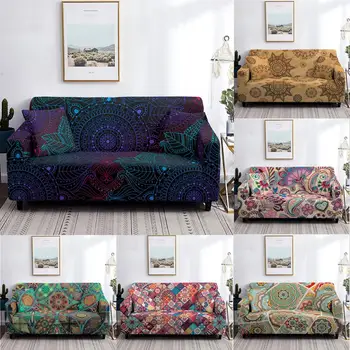 

Bohemia Slipcovers Sofa Cover Mandala Pattern Sofa Covers Sofa Towel Living Room Furniture Protective Armchair Couches Sofa