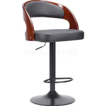 

Bar Chair American High Stool Lifting Rotary Bar Chair Light Luxury Coffee Shop Front Desk Iron Bar Stool