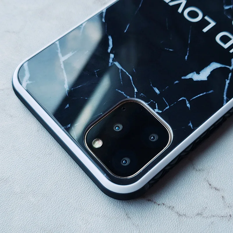 Новое поступление iphone11 Чехол для мобильного телефона из закаленного стекла для iphone11R мраморный английский Iphone11MAX